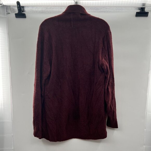 Max Mia Women's Open Front Maroon Cardigan Collared Size XL - Picture 7 of 8